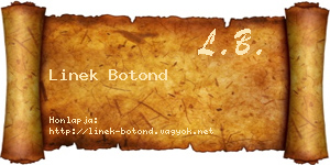 Linek Botond névjegykártya